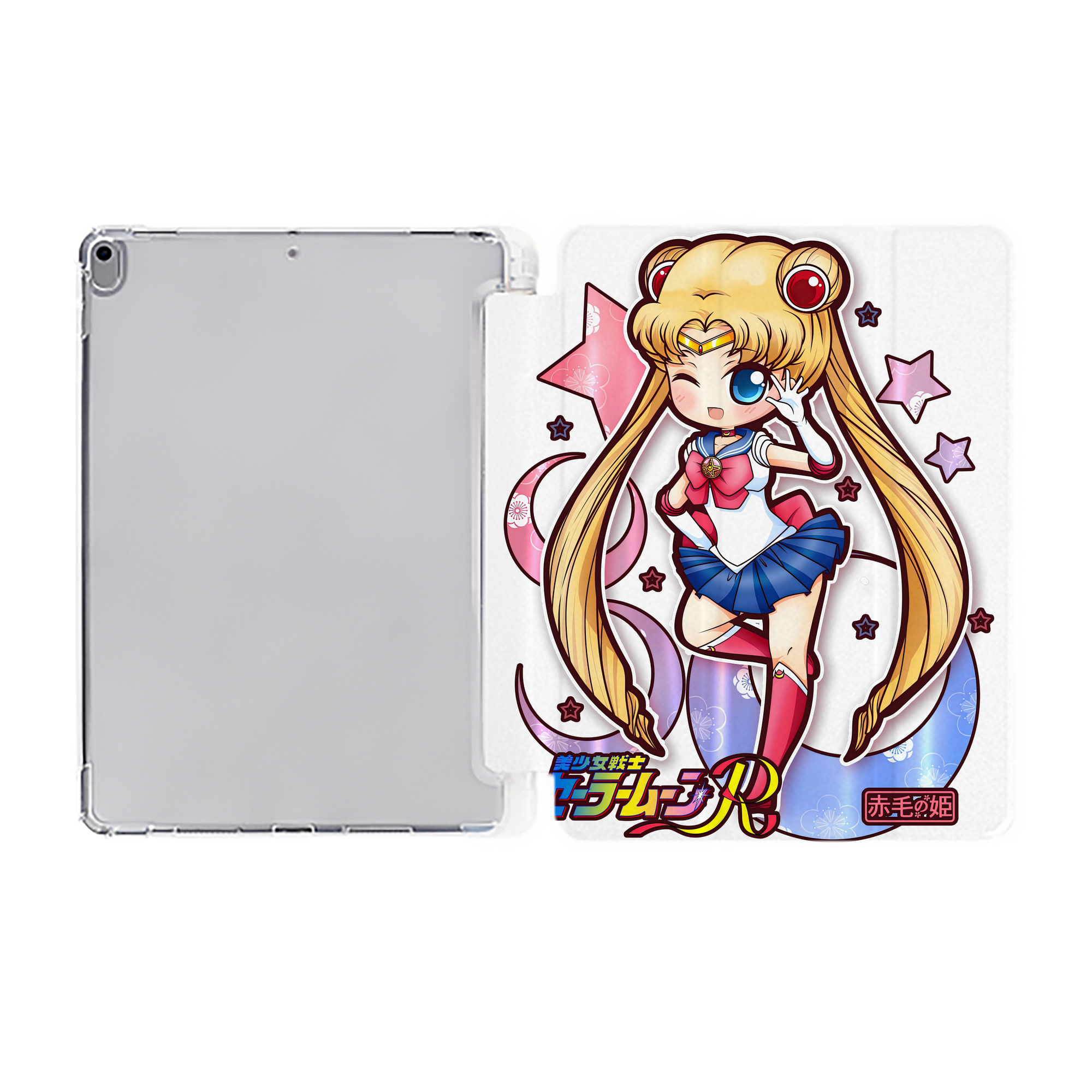 （画像用） 美少女戦士セーラームーン 月野 うさぎ つきの うさぎ Sailor Moon Tsukino Usagi IPad ケース ペン収納付き 三つ折りスタンド PUレザー×シリコン 対応機種9.5/10.5/10.9インチ